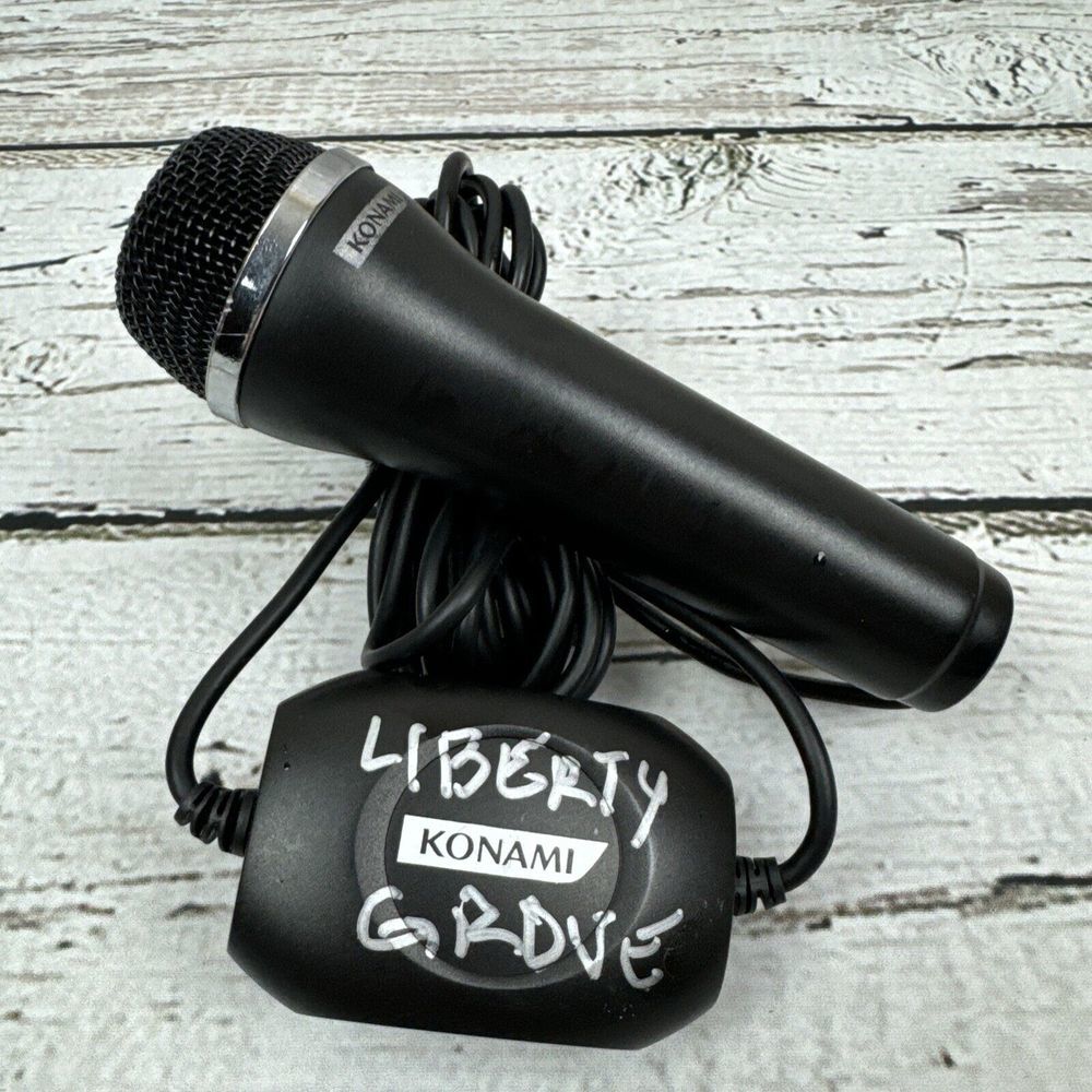 Konami Microphone Black Logitech‎ Wired Karaoke Mic